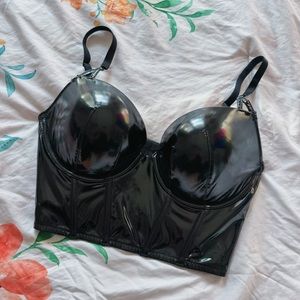 VICTORIA’S SECRET LATEX BUSTIER CORSET TOP
